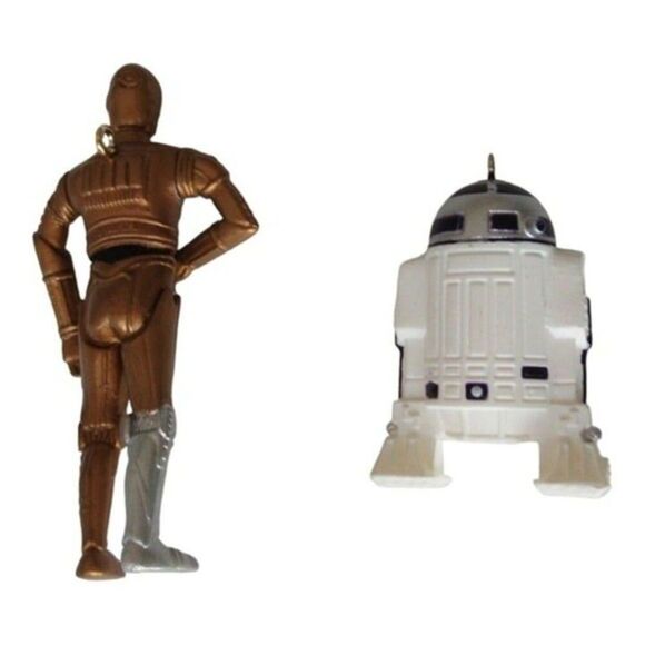 C-3PO & R2-D2 Star Wars - 1997 Hallmark Set of Two Miniature Ornaments - Picture 3 of 8